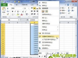 Excel2010中设置货币数字格式