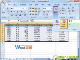 套用Excel2007表格样式进行数据汇总